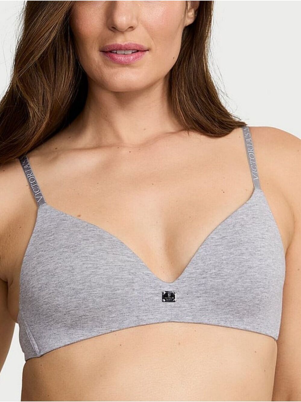 Victoria's Secret The T-Shirt Cotton Logo Hardware Lightly Lined Wireless Bra